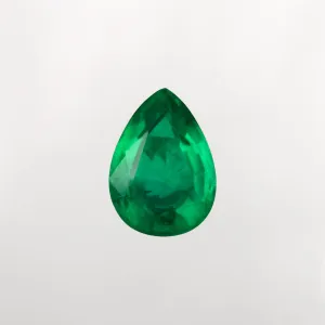 1.29ct PEAR SHAPE EMERALD NATURAL LOOSE GEMSTONE RICH GREEN TEARDROP EARTH MINED