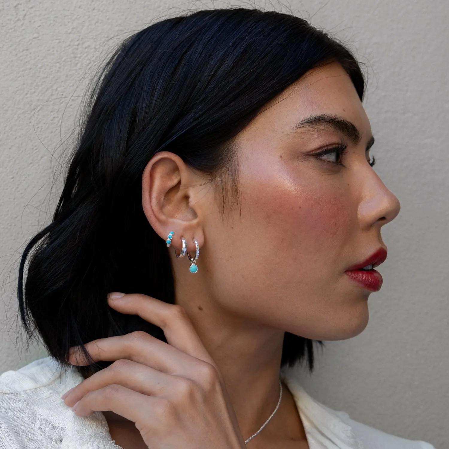 14mm Hammered Nomad Hoops