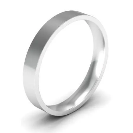 3mm Platinum Wedding Ring Flat