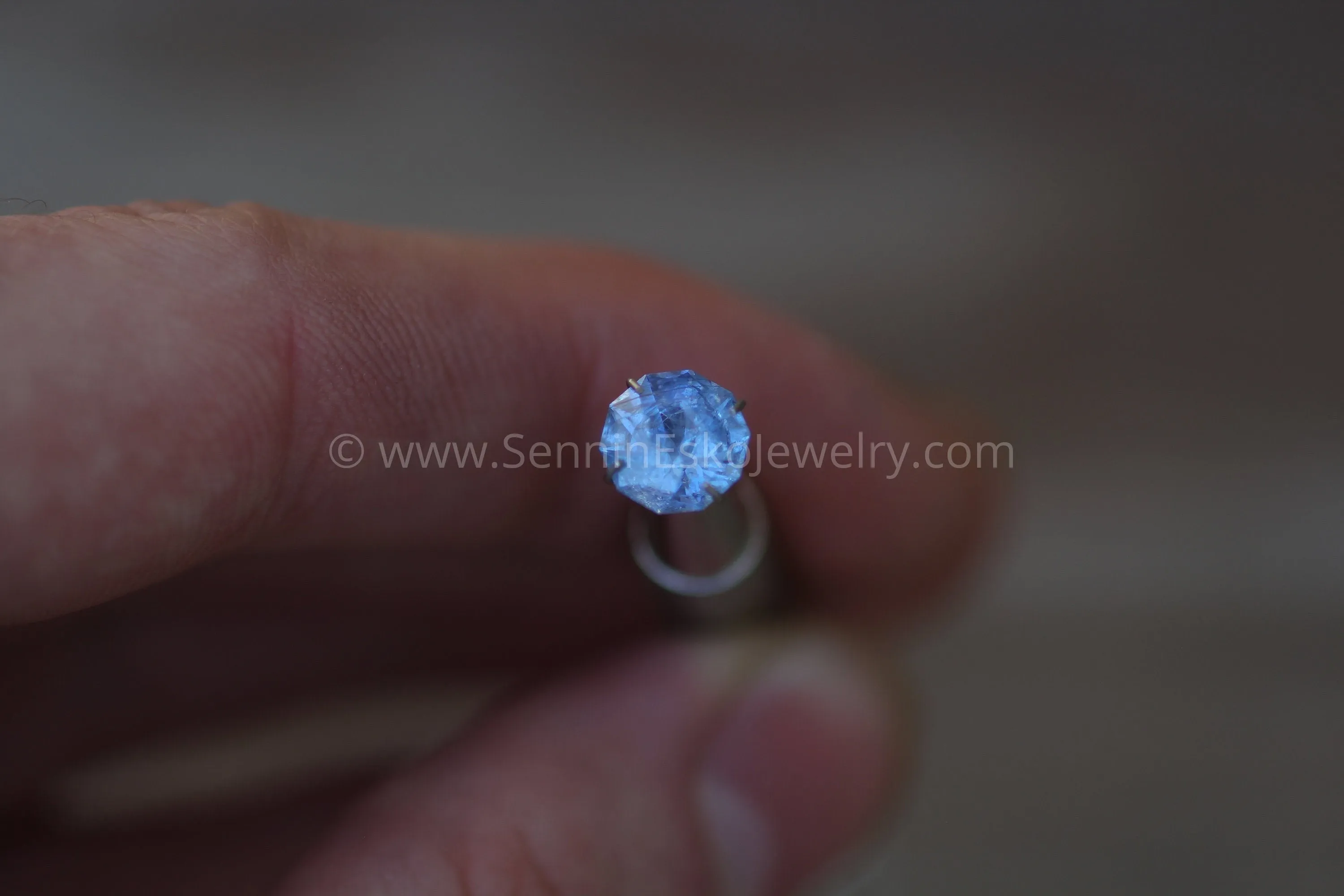 8mm Umba Blue Sapphire Hand Cut Gemstone - Untreated Blue Sapphire - Precision Cut Sapphire - Tanzanian Sapphire - Precision Cut Gemstone