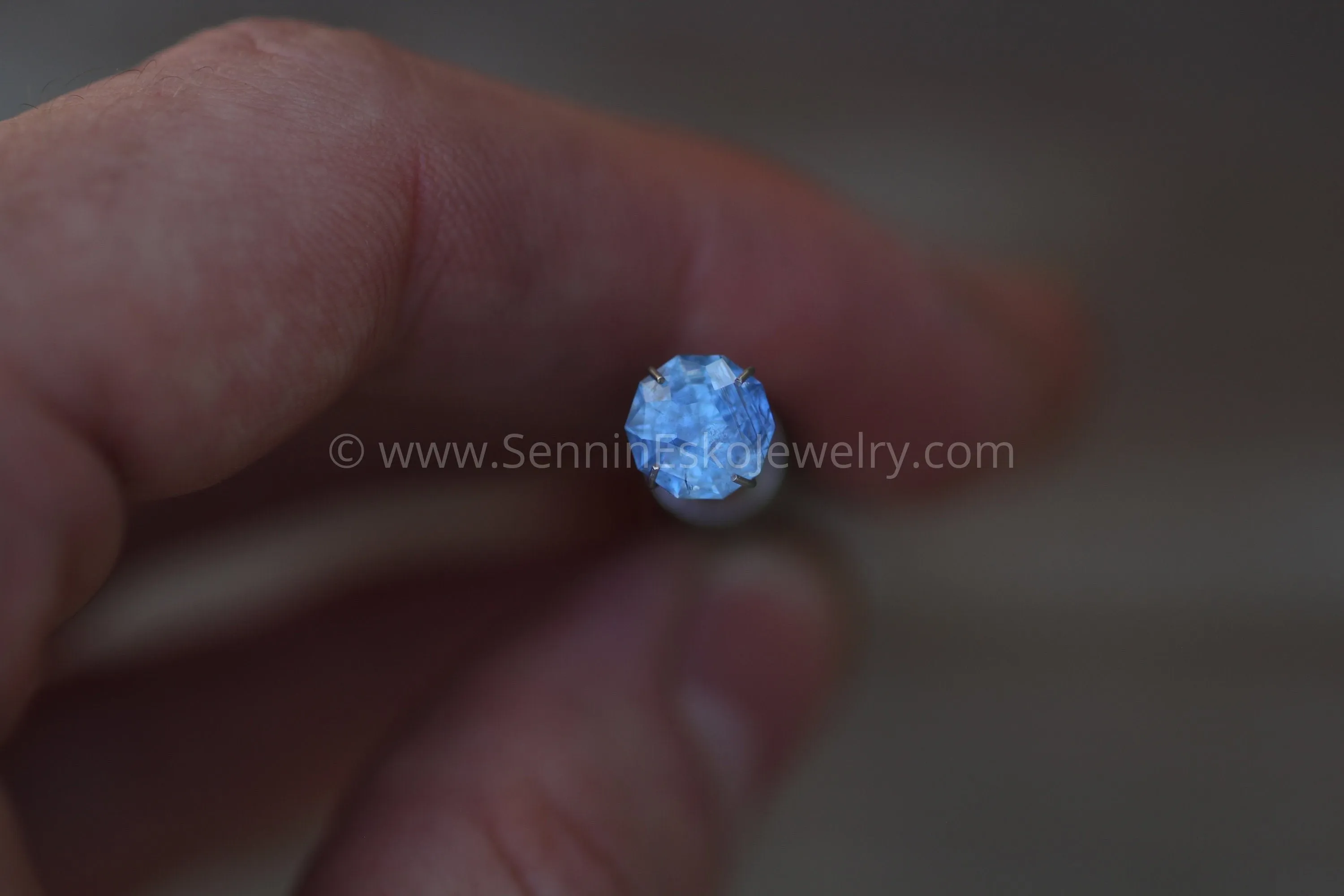 8mm Umba Blue Sapphire Hand Cut Gemstone - Untreated Blue Sapphire - Precision Cut Sapphire - Tanzanian Sapphire - Precision Cut Gemstone