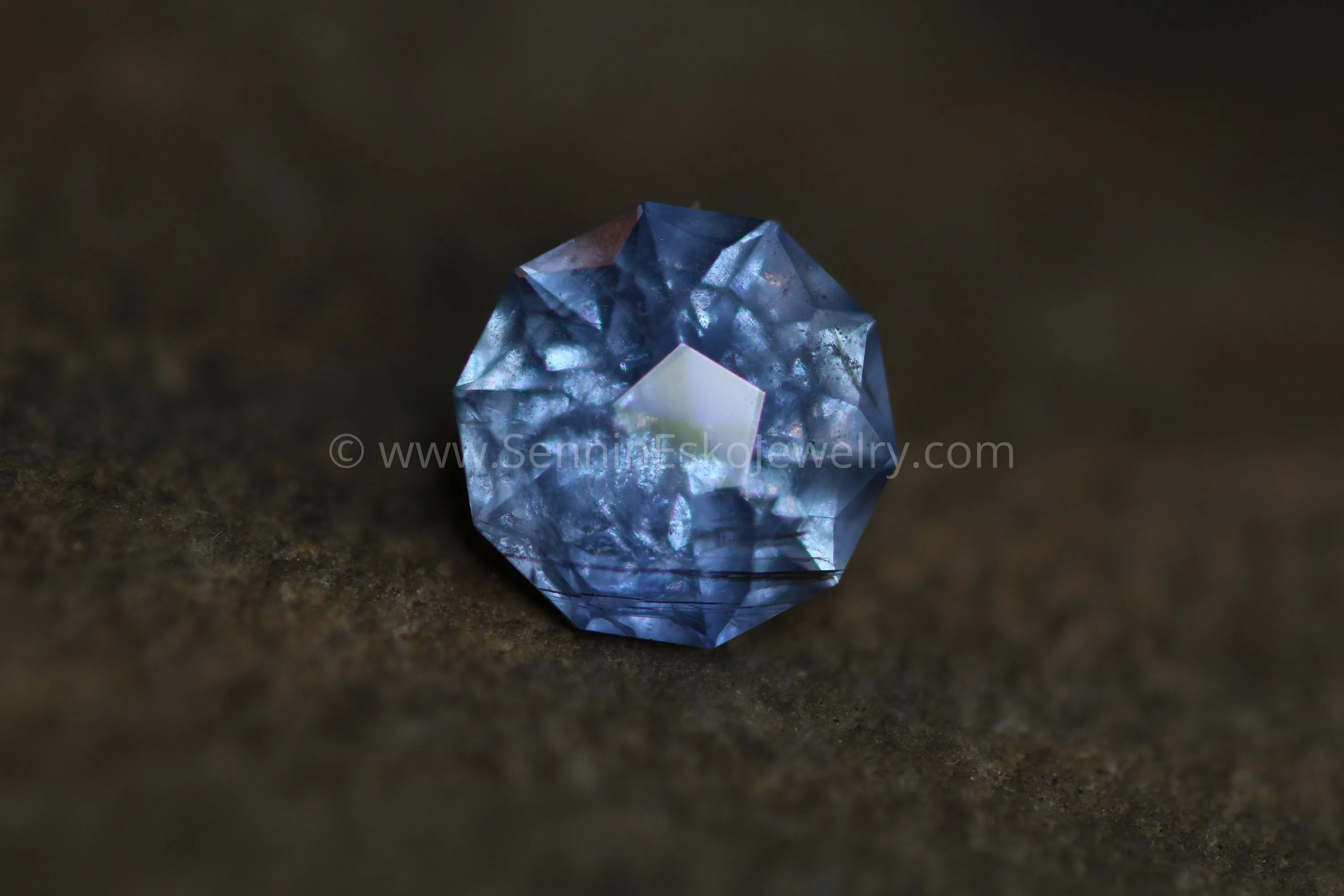 8mm Umba Blue Sapphire Hand Cut Gemstone - Untreated Blue Sapphire - Precision Cut Sapphire - Tanzanian Sapphire - Precision Cut Gemstone