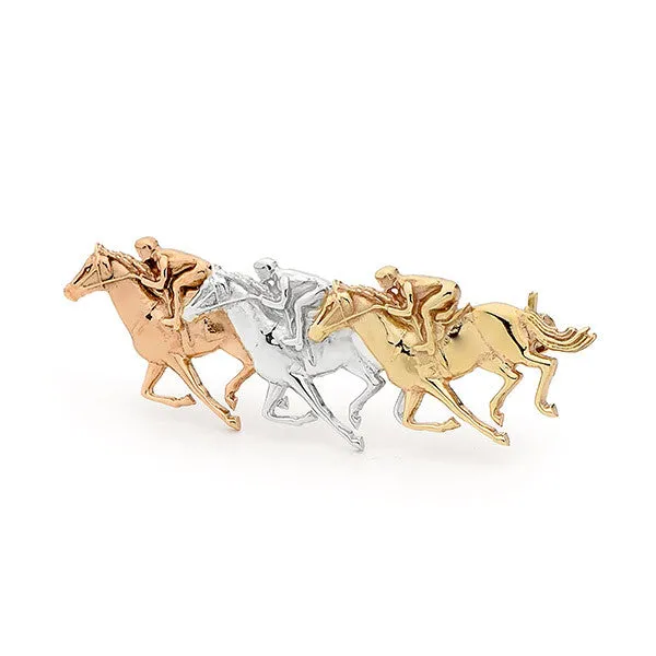 9ct Gold Racehorse Brooch