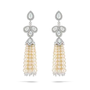 Akoya Pearl Tassel Earrings