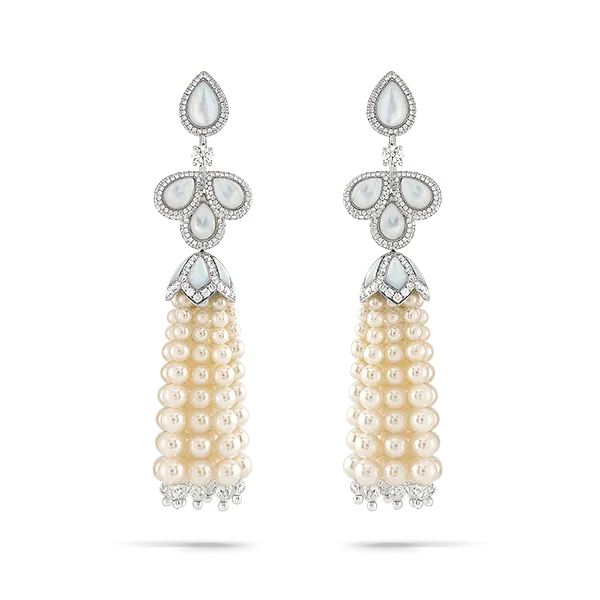 Akoya Pearl Tassel Earrings