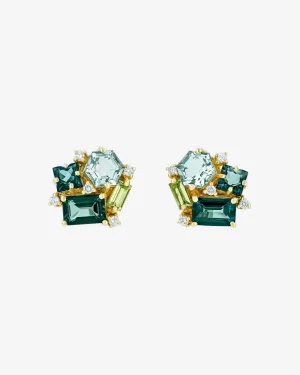 Amalfi Green Mix Blossom Studs