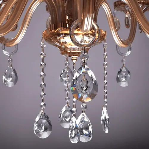 Amber Crystal Chandelier