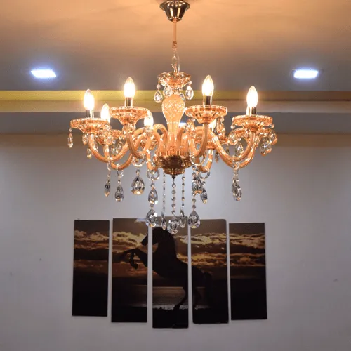 Amber Crystal Chandelier