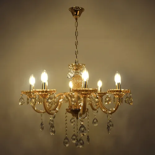 Amber Crystal Chandelier