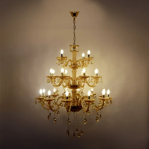 Amber Crystal Chandelier