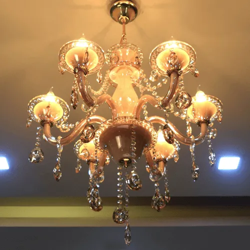 Amber Crystal Chandelier