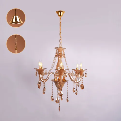 Amber Crystal Chandelier