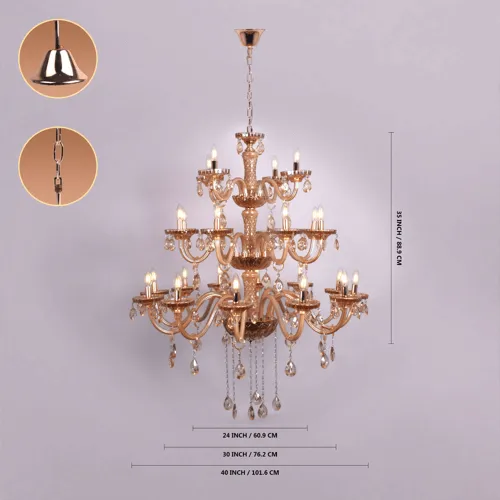 Amber Crystal Chandelier