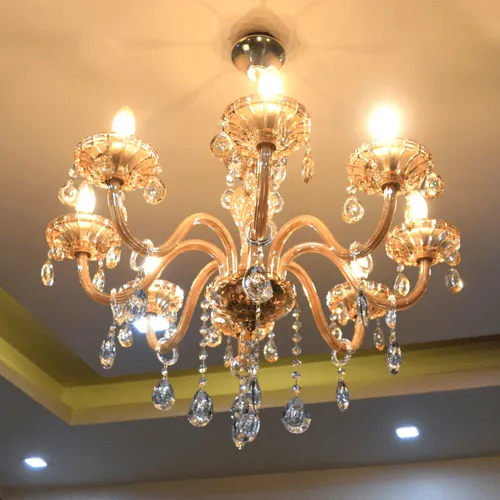 Amber Crystal Chandelier