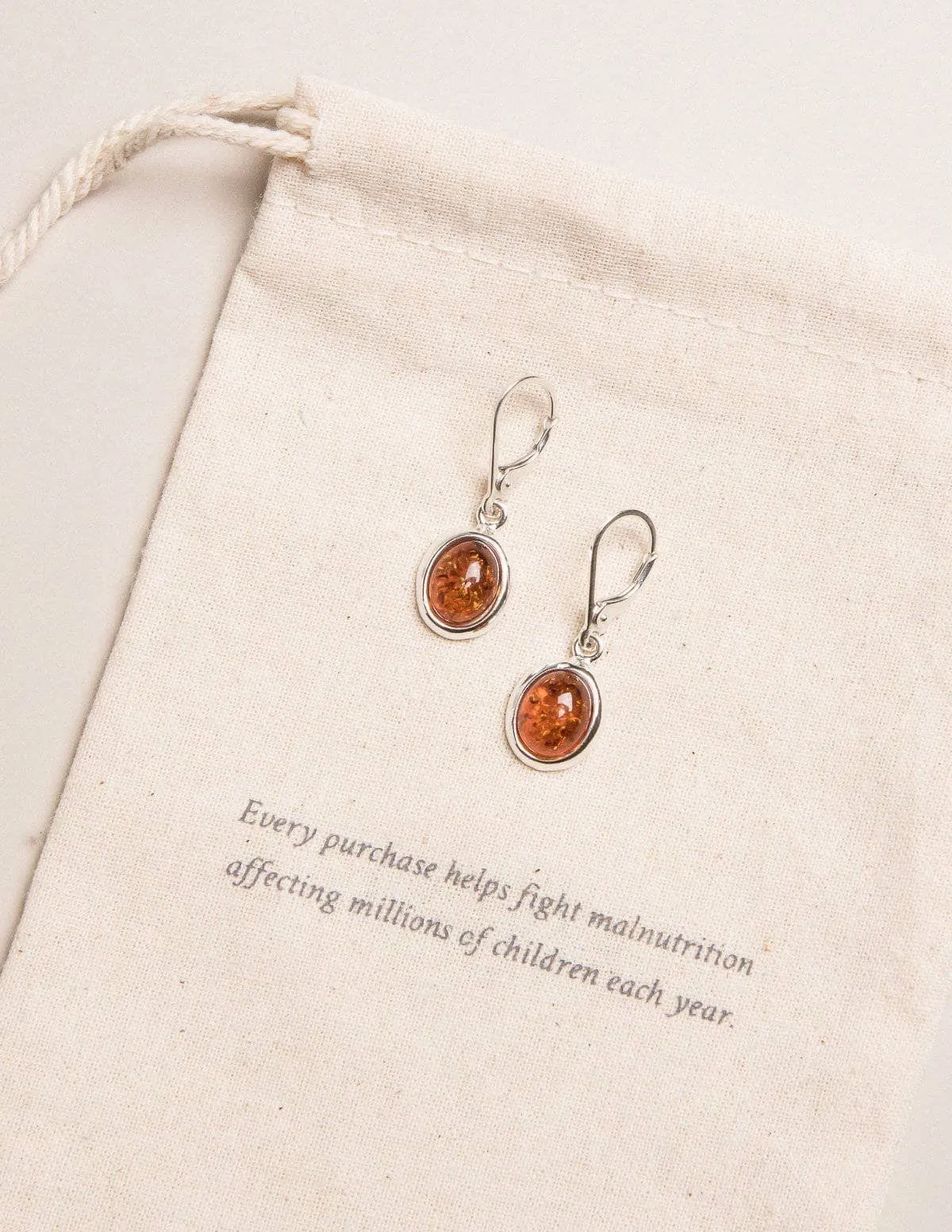 Amber Oval Earrings