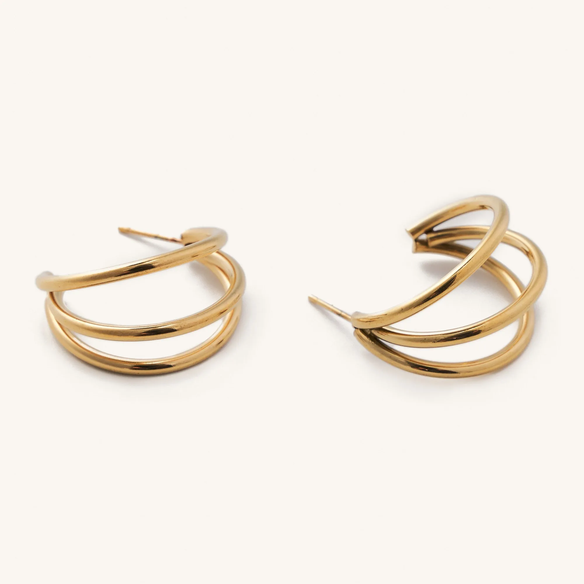 Annabelle Triple Gold Hoops