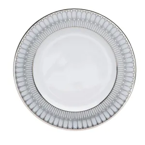 Arcades Grey & Platinum Dinner Plate