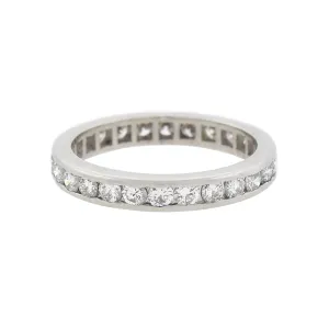 Art Deco Platinum Diamond Eternity Band 1.25ctw