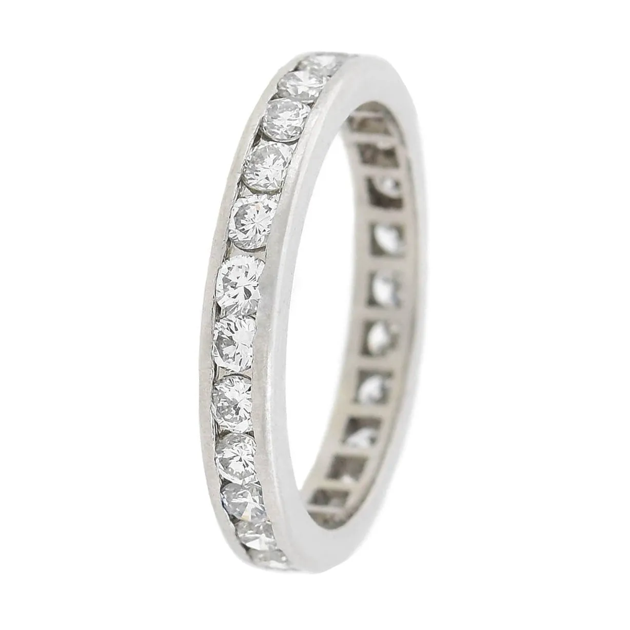 Art Deco Platinum Diamond Eternity Band 1.25ctw