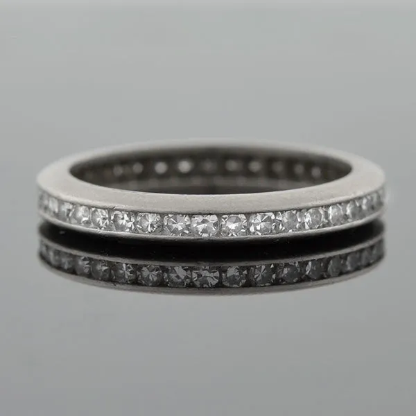 Art Deco Platinum Diamond Eternity Band