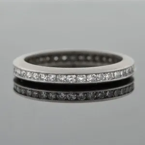 Art Deco Platinum Diamond Eternity Band