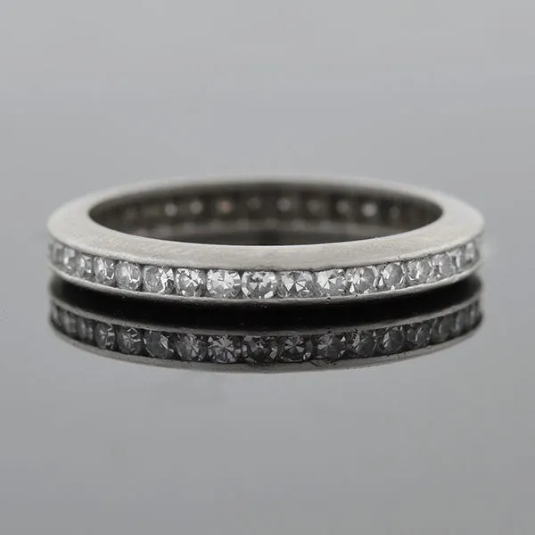 Art Deco Platinum Diamond Eternity Band