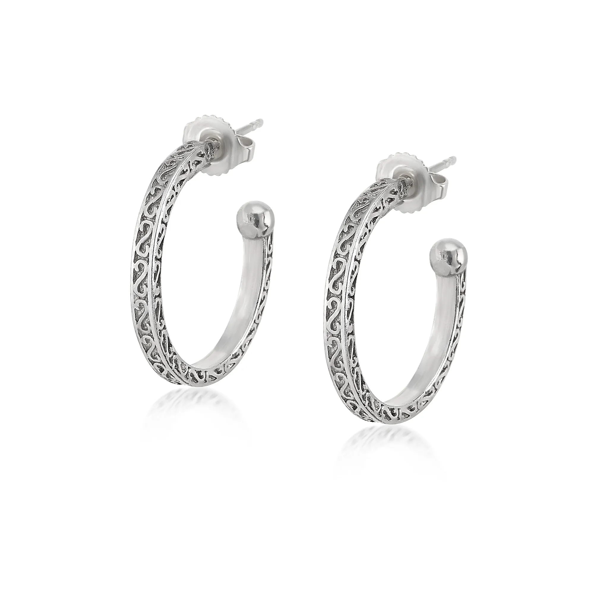 AT 367C/R FILIGREE HOOP EARRINGS