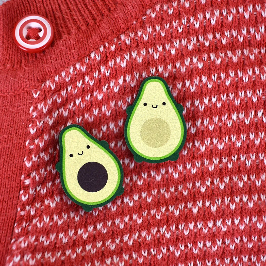 Avocado Best Friends Kawaii Wooden Pins