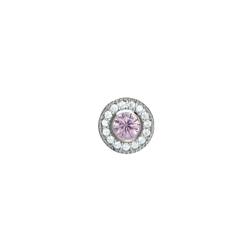 Birth Gems Pink Sapphire Bracelet Charm