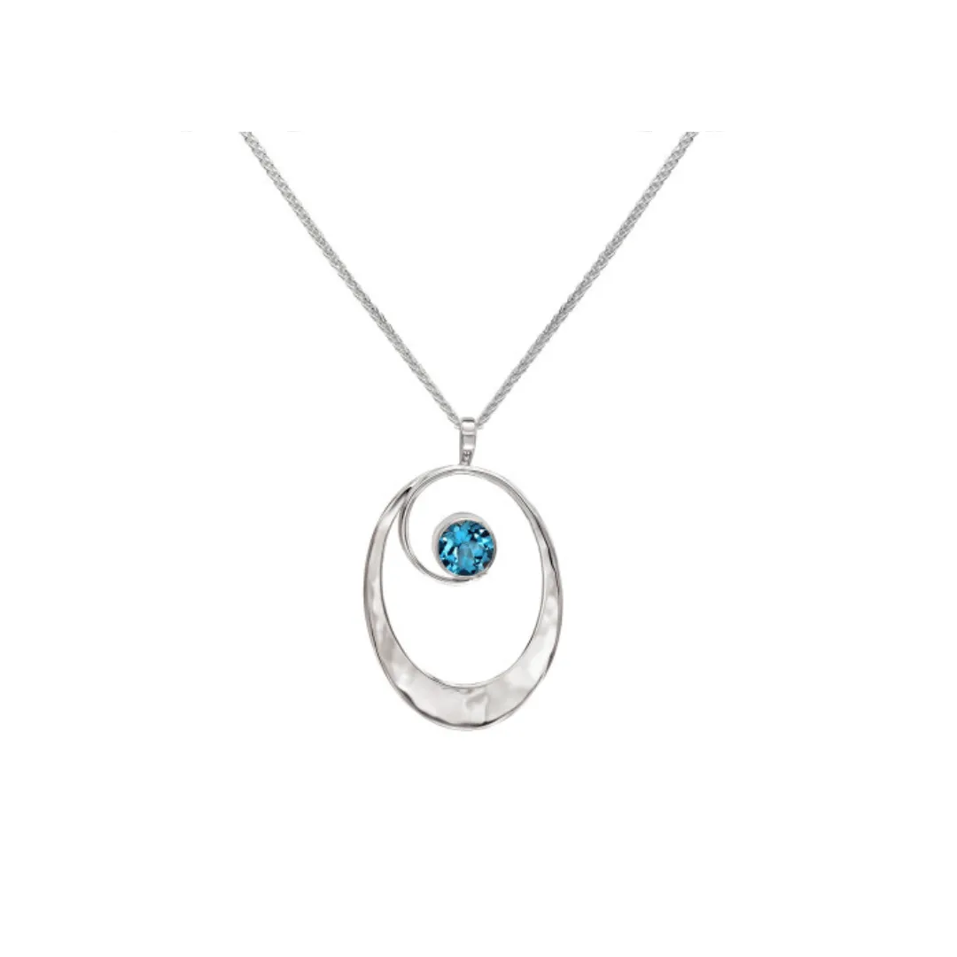 Blue Topaz Sophia Pendant Necklace