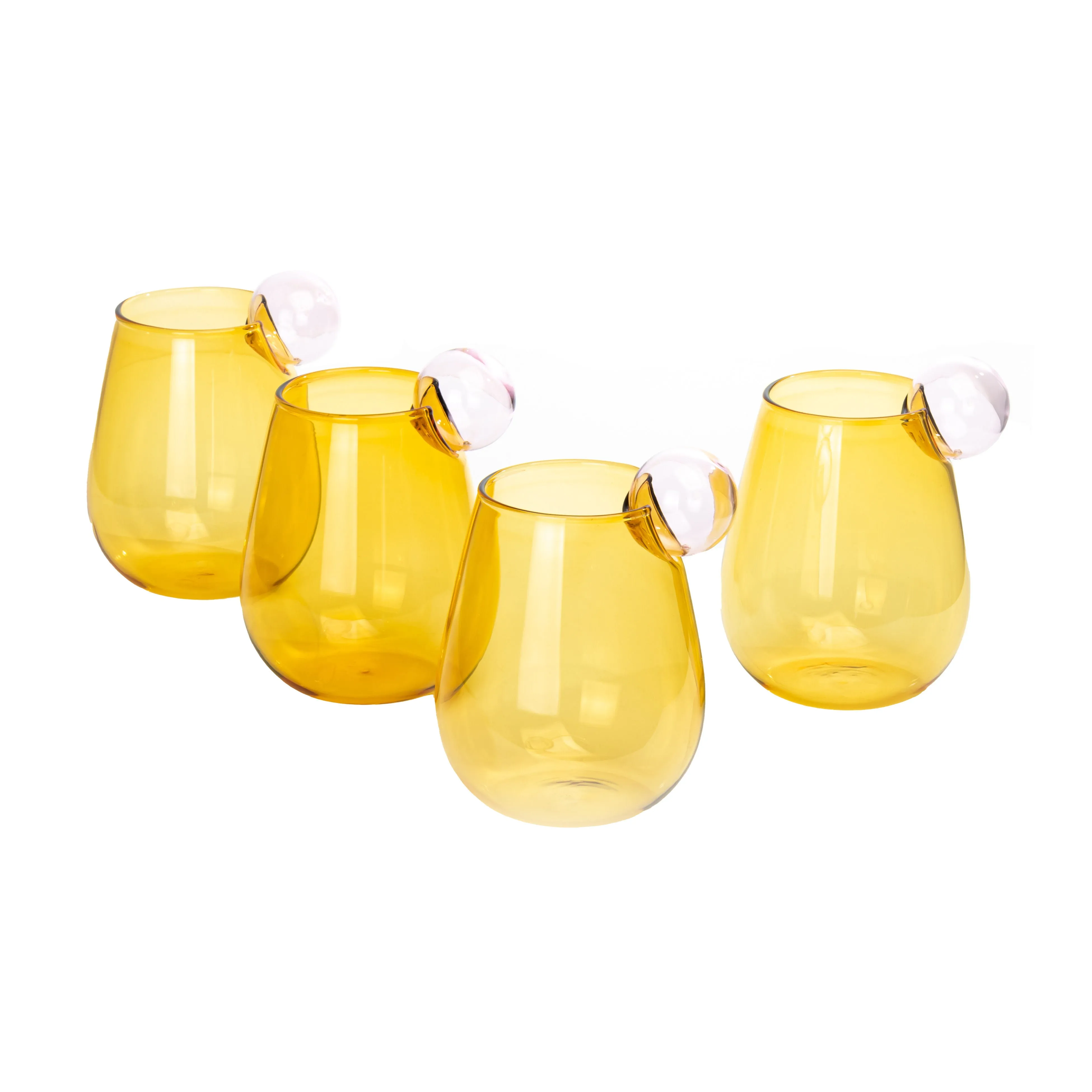 Boule Amber Water Glass - Set of 4