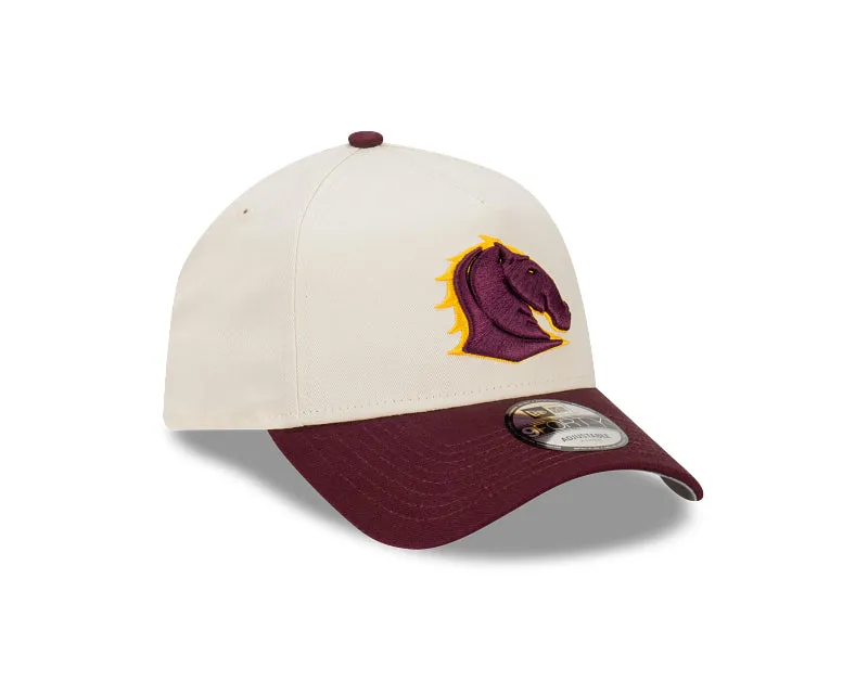 Brisbane Broncos Two-Tone Chrome White 9FORTY A-Frame Snapback