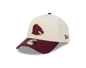 Brisbane Broncos Two-Tone Chrome White 9FORTY A-Frame Snapback