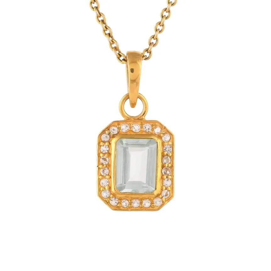 Classic Topaz Pendant Necklace