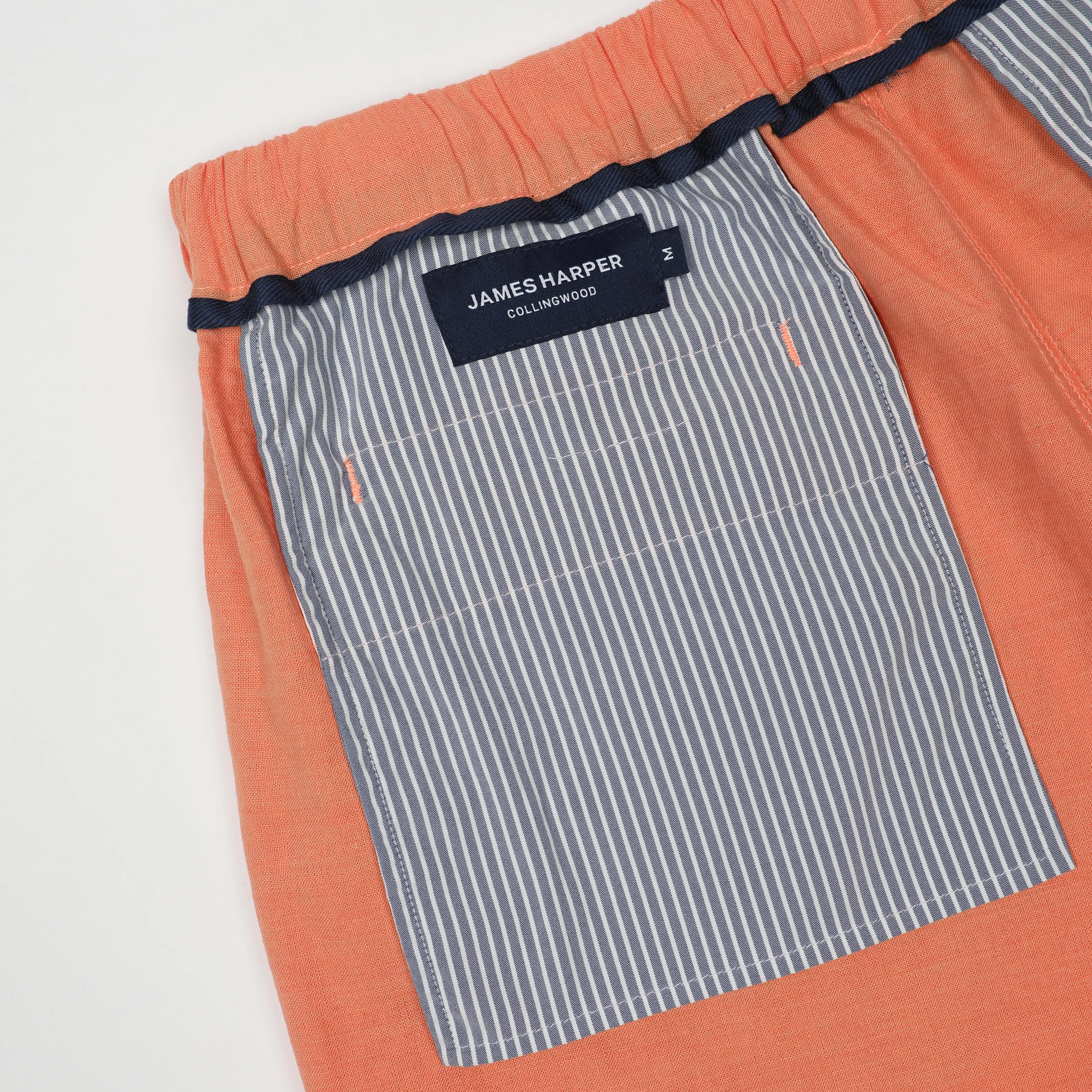 Coral Linen Relaxed Waist Short