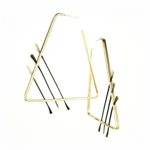 Corollary Triangle hoop earrings