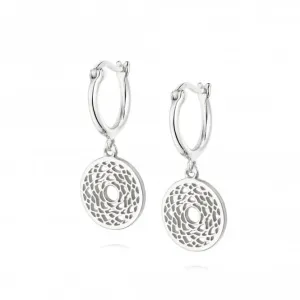 Crown Chakra Drop Silver Earrings ECHK1007