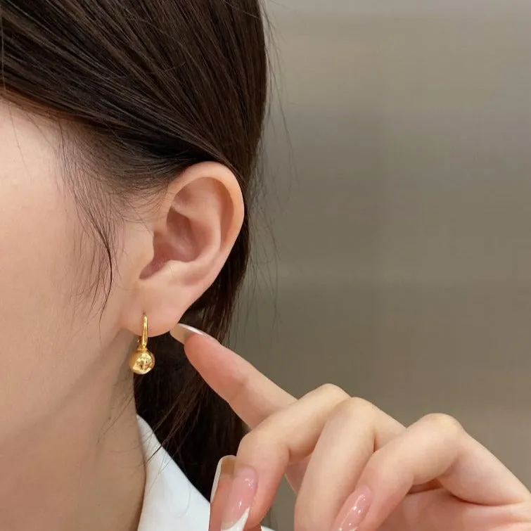 Dainty Kettlebell Drops Hoops Earrings