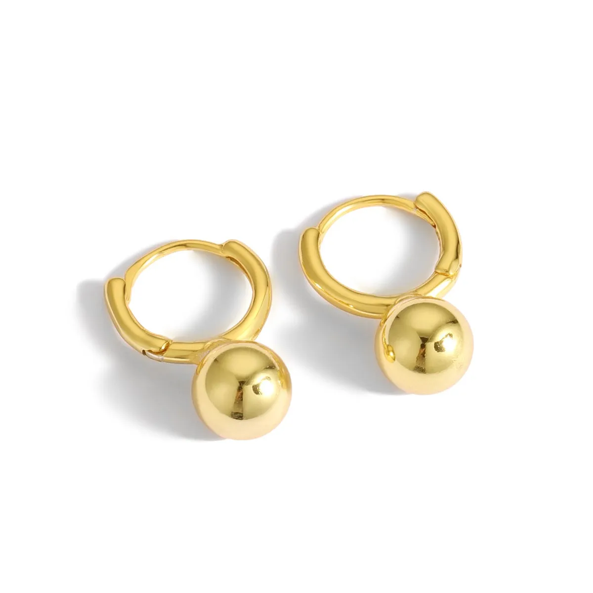 Dainty Kettlebell Drops Hoops Earrings