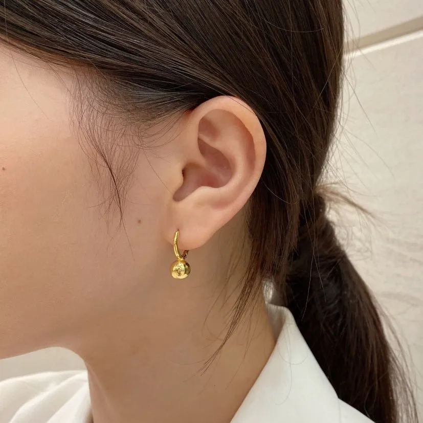 Dainty Kettlebell Drops Hoops Earrings