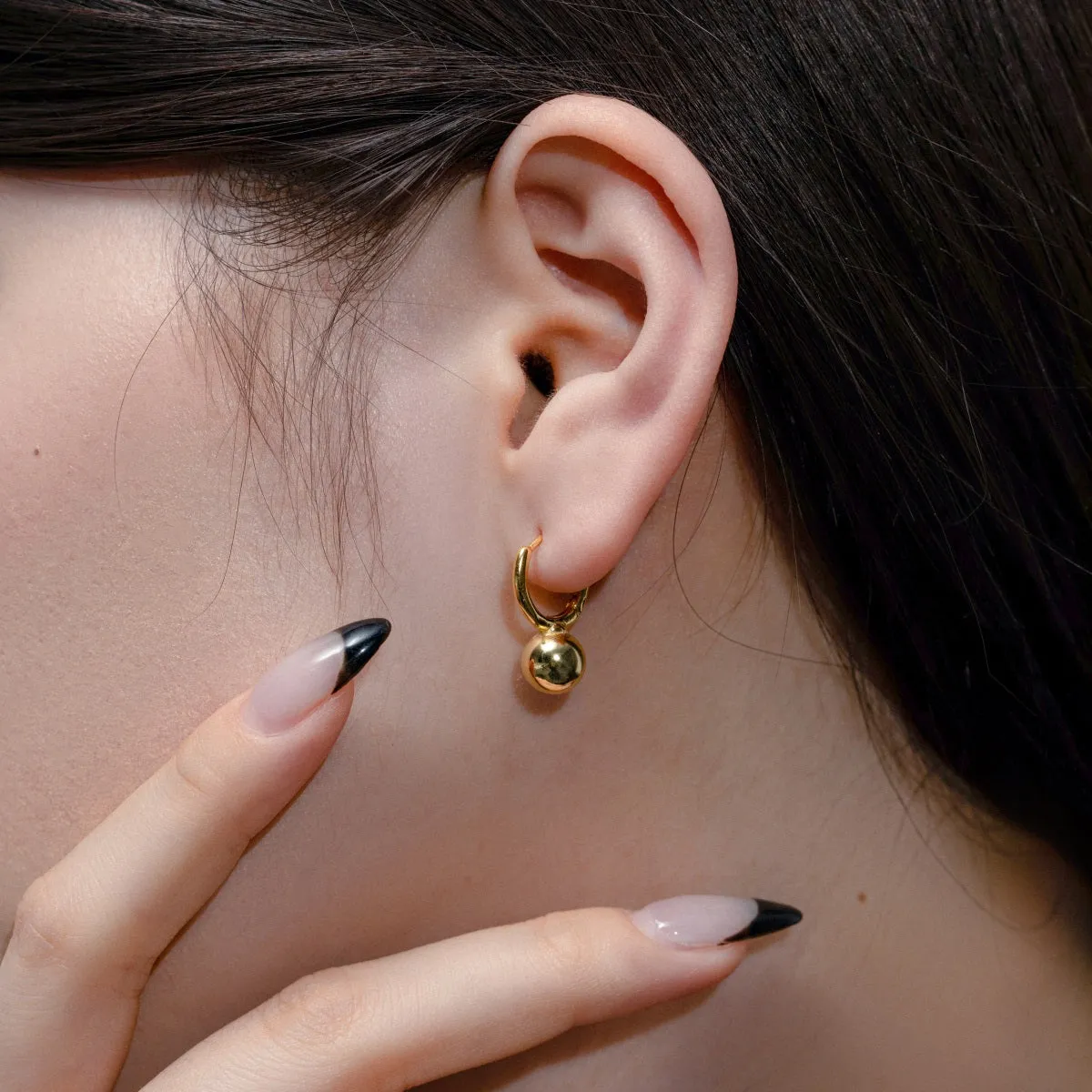 Dainty Kettlebell Drops Hoops Earrings