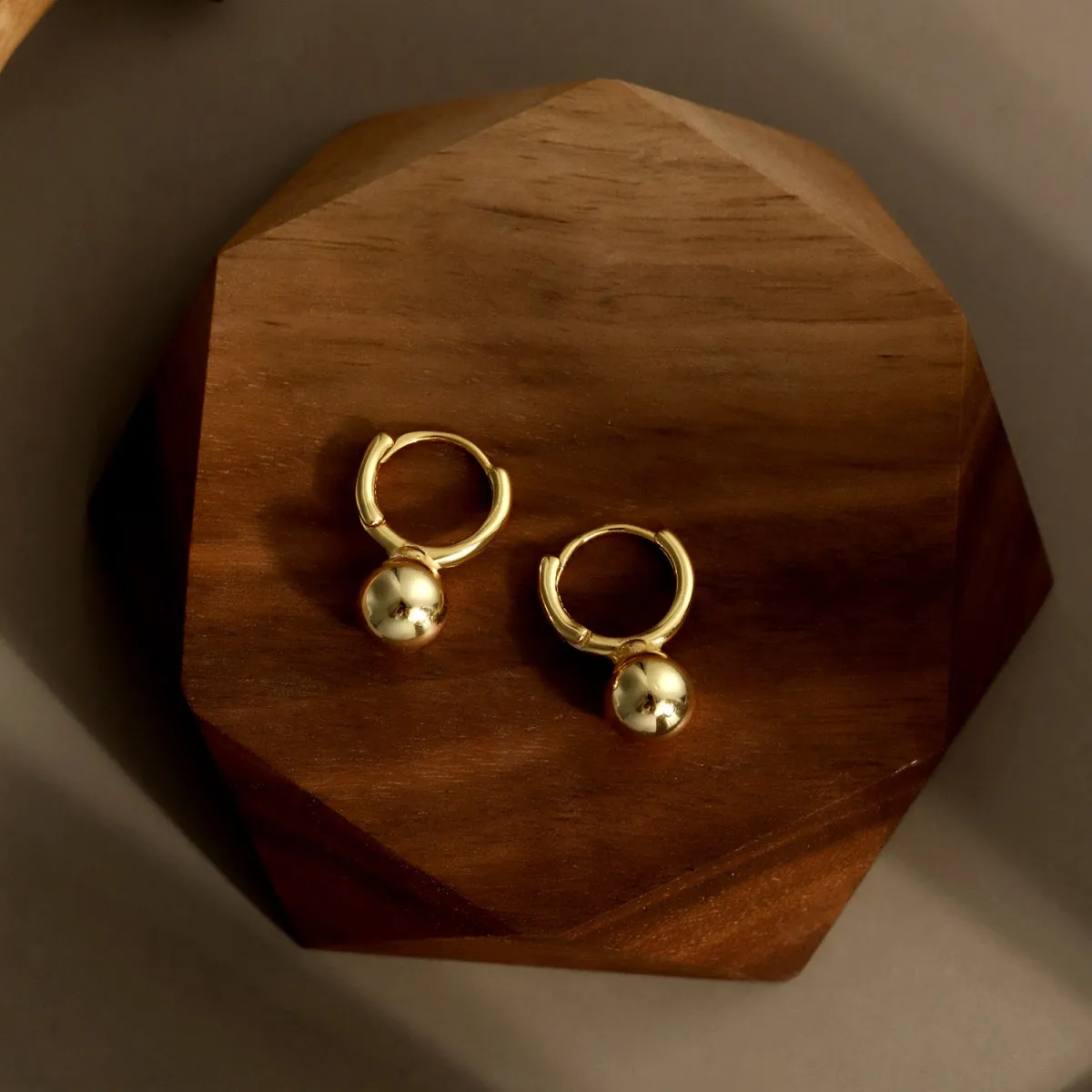 Dainty Kettlebell Drops Hoops Earrings