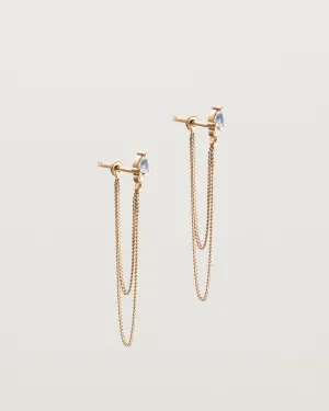 Danaë Loop Studs | Ceylon Sapphire & Diamond