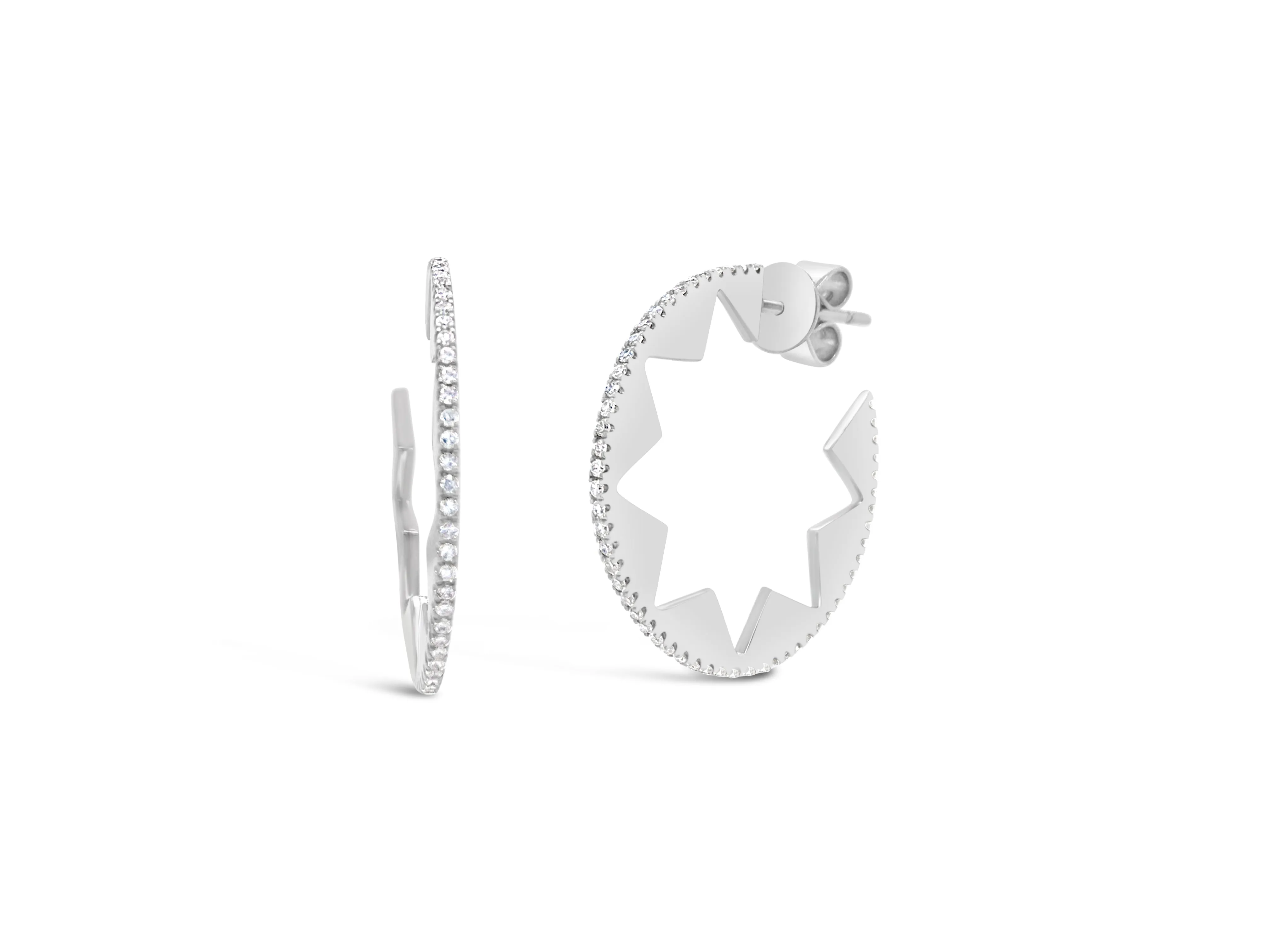 Diamond Star Cut-out Cocktail Earrings