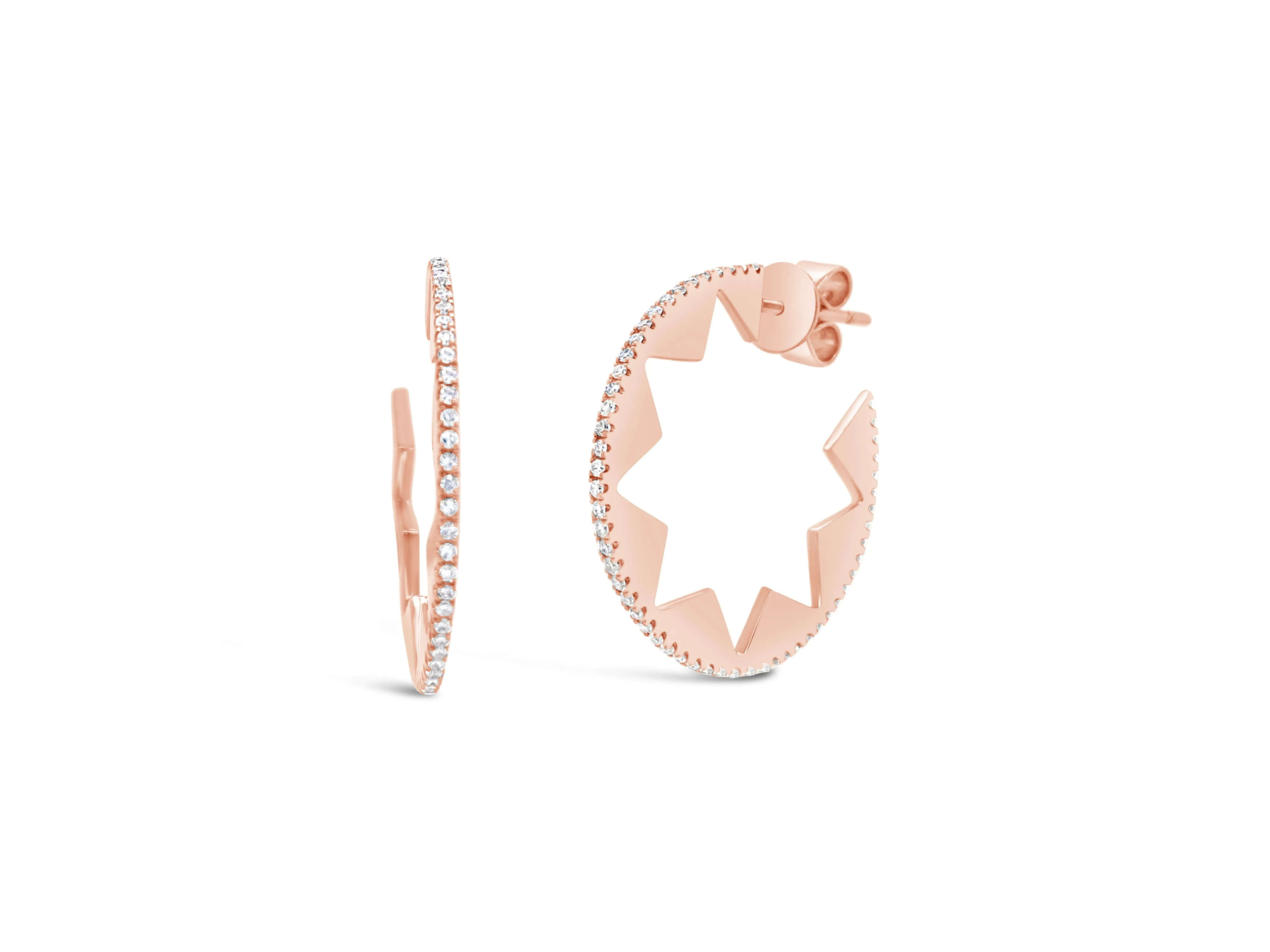 Diamond Star Cut-out Cocktail Earrings