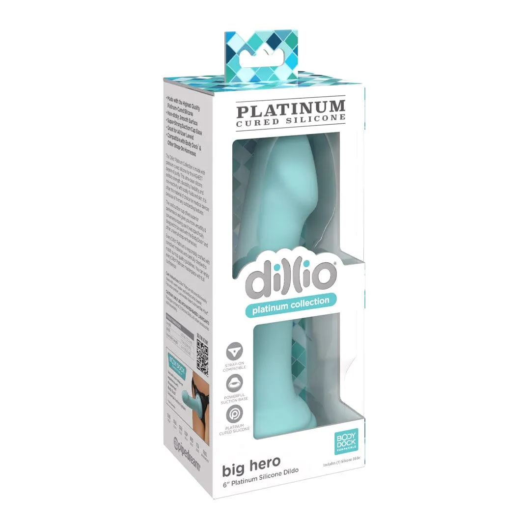 Dillio Platinum Big Hero 6 Inch Silicone Dildo