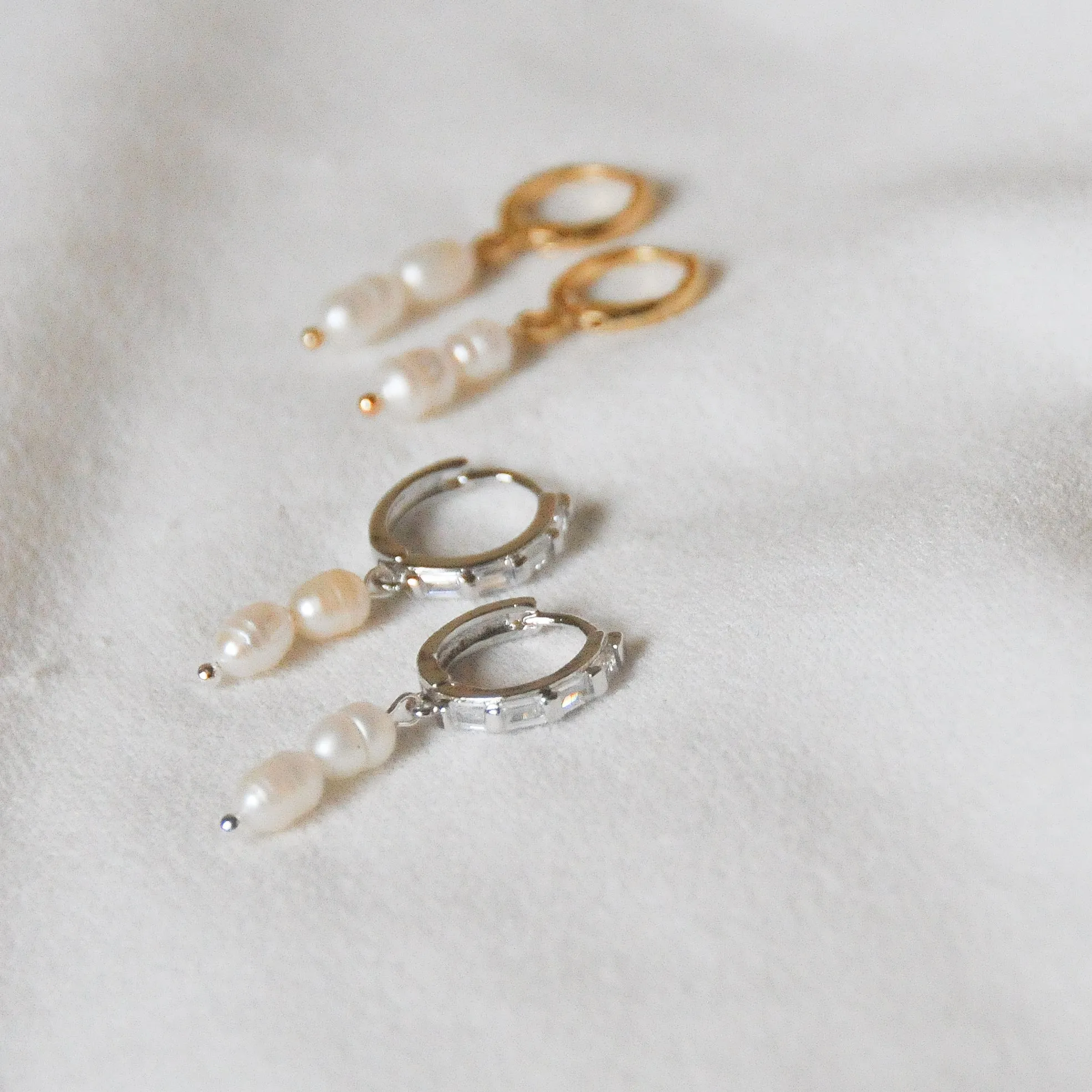 Double Pearl Earrings