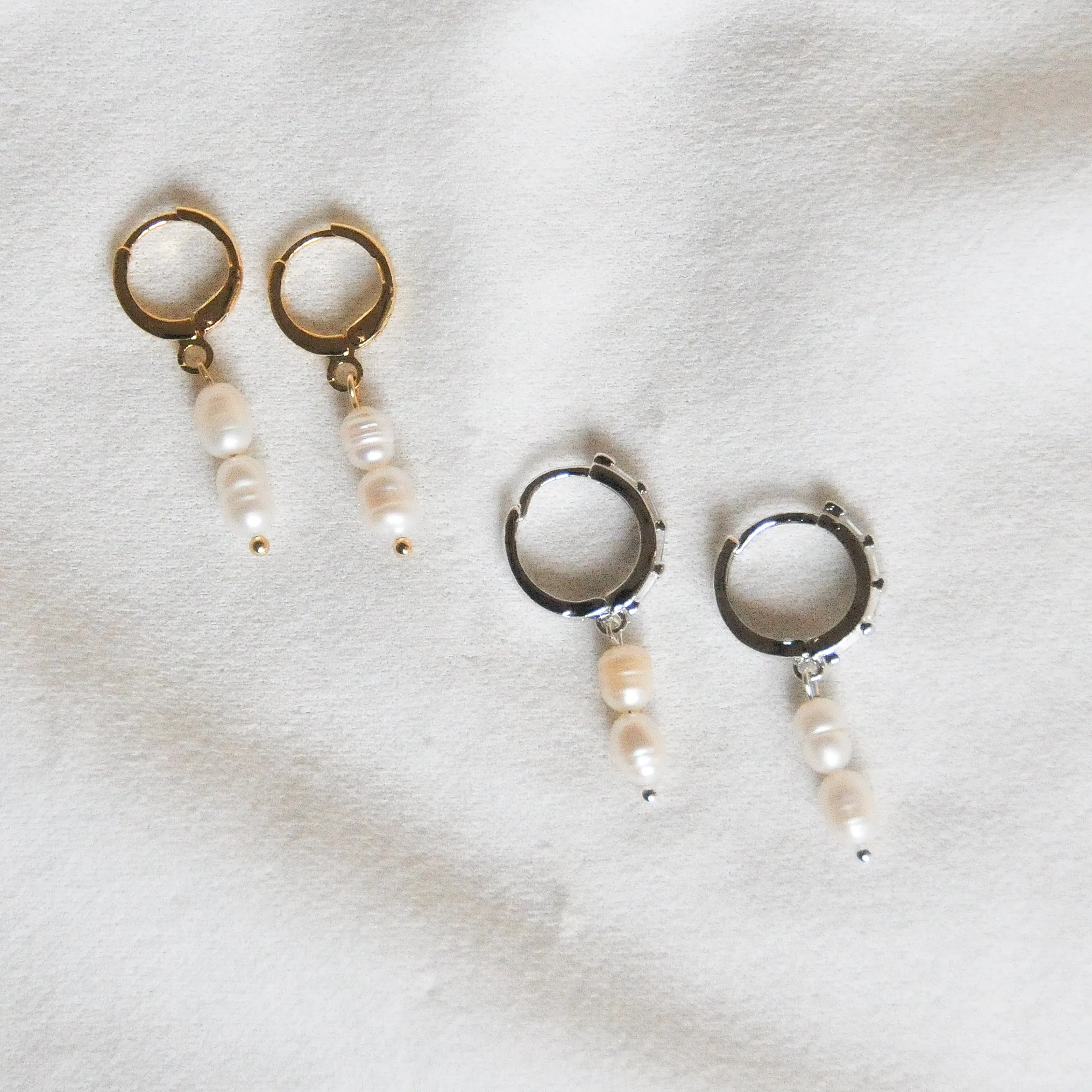 Double Pearl Earrings