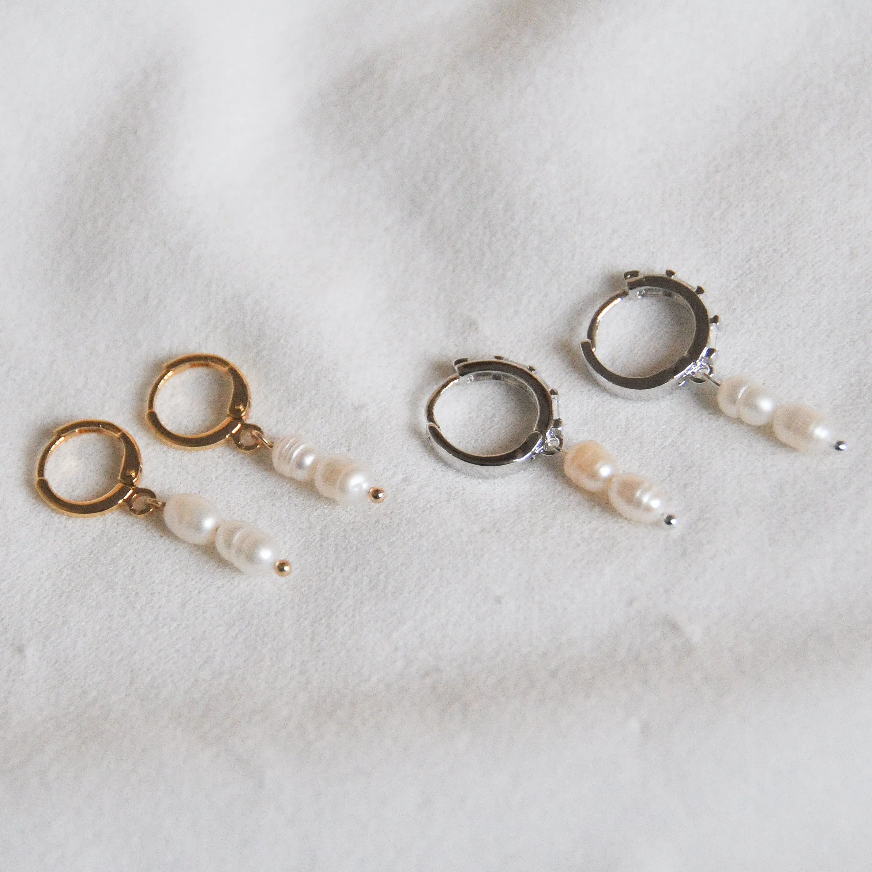 Double Pearl Earrings