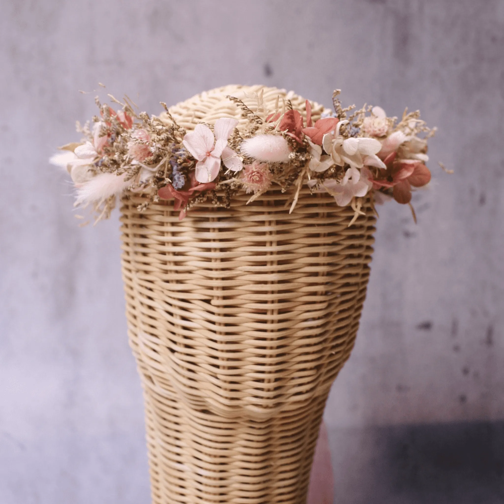 Dried Flower Crown BOHO BLUSH